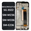 Samsung Galaxy SM-M236/M336/E236 (M23/M33/F23 5G-2022) LCD touch screen with frame (Original Service Pack) [Black] S-944 S-945